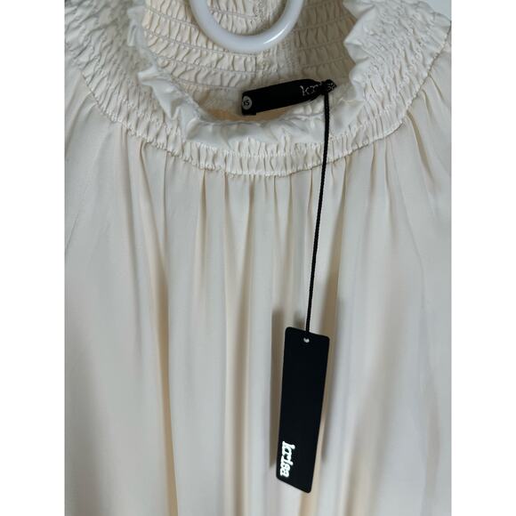 NWT Revolve Krisa Women's White Regency Long Sleeve Turtleneck Blouse X-Small - Picture 6 of 14